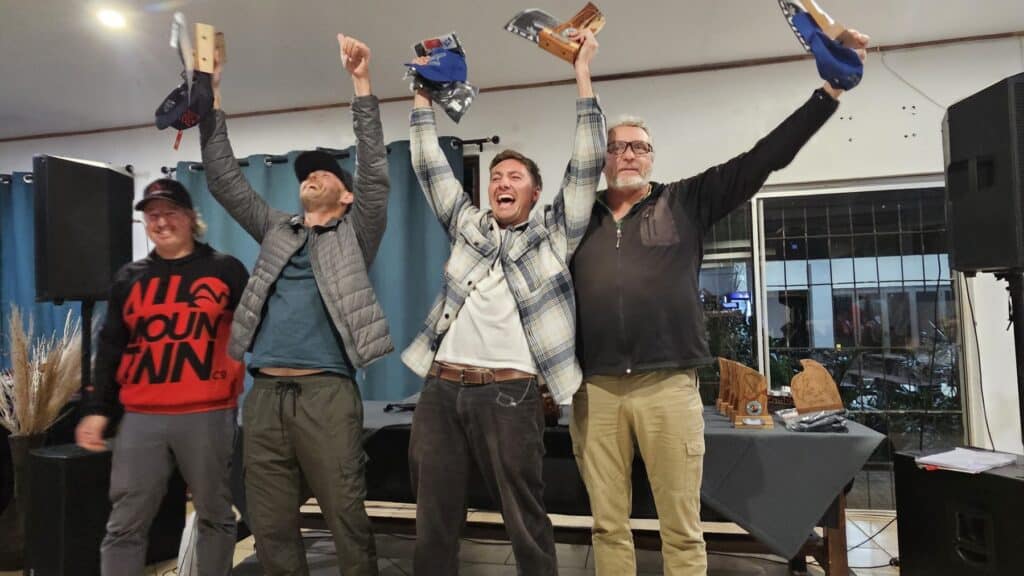 Cape Hope Paragliding team celebrating at the Barberton prize giving